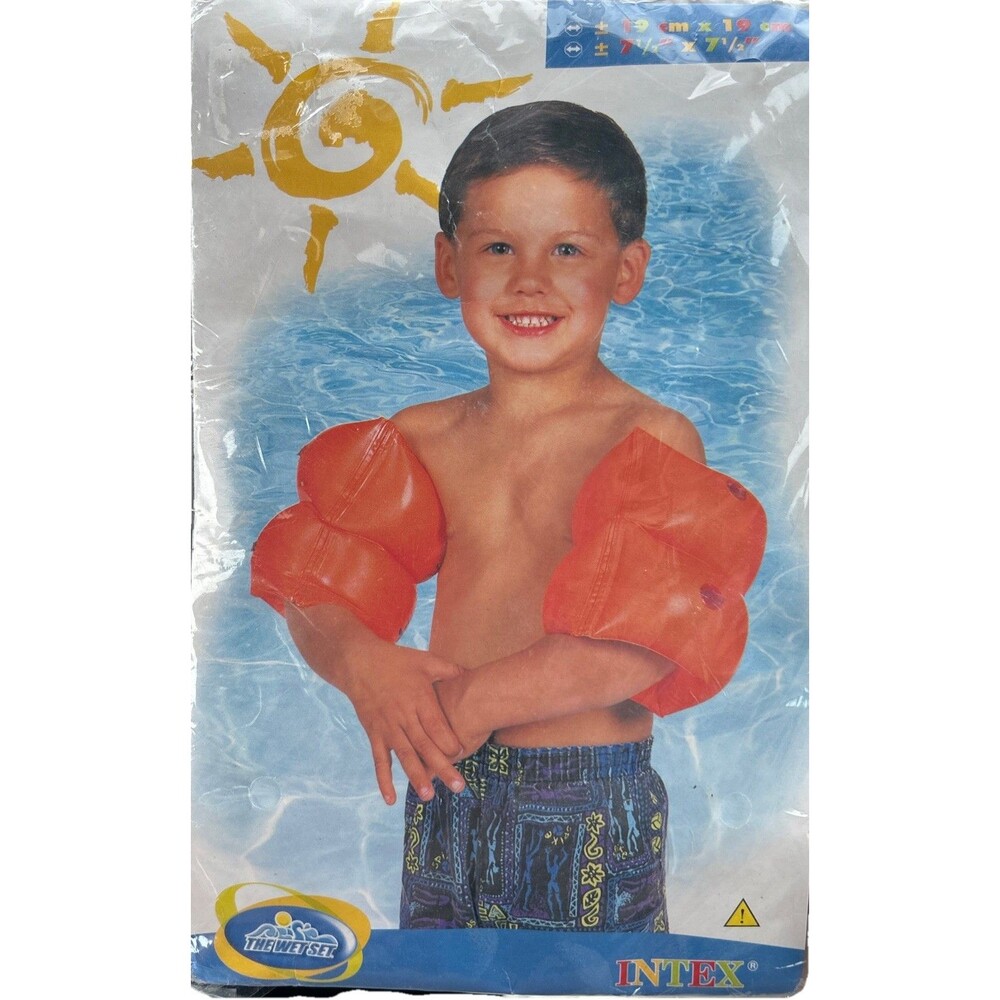 Intex The Wet Set Swim Floaties Orange Deluxe Arm Bands  Ages 3-6